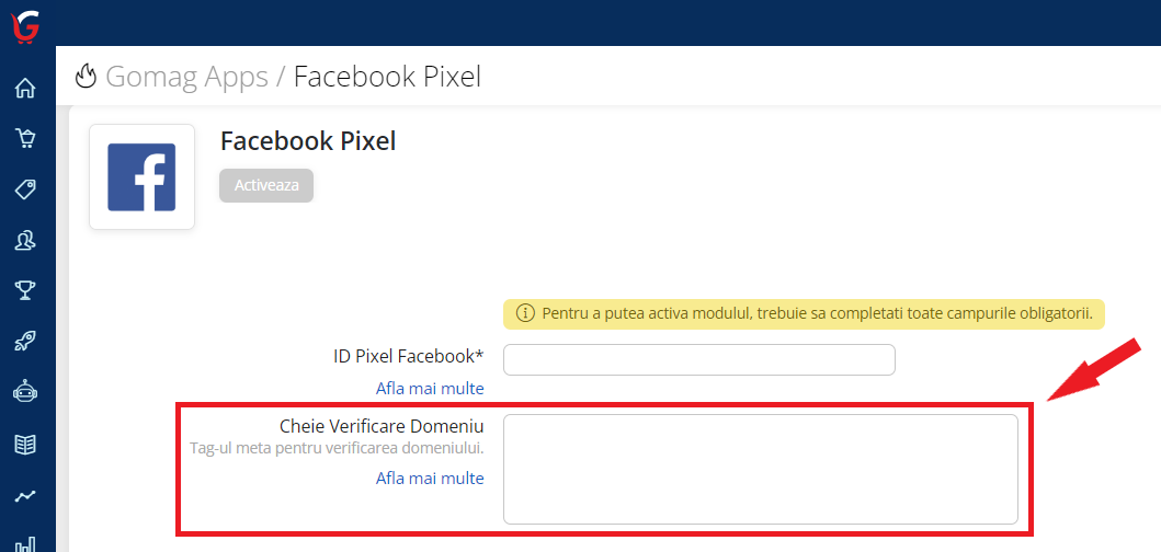 facebook pixel-cheie verificare domeniu.png